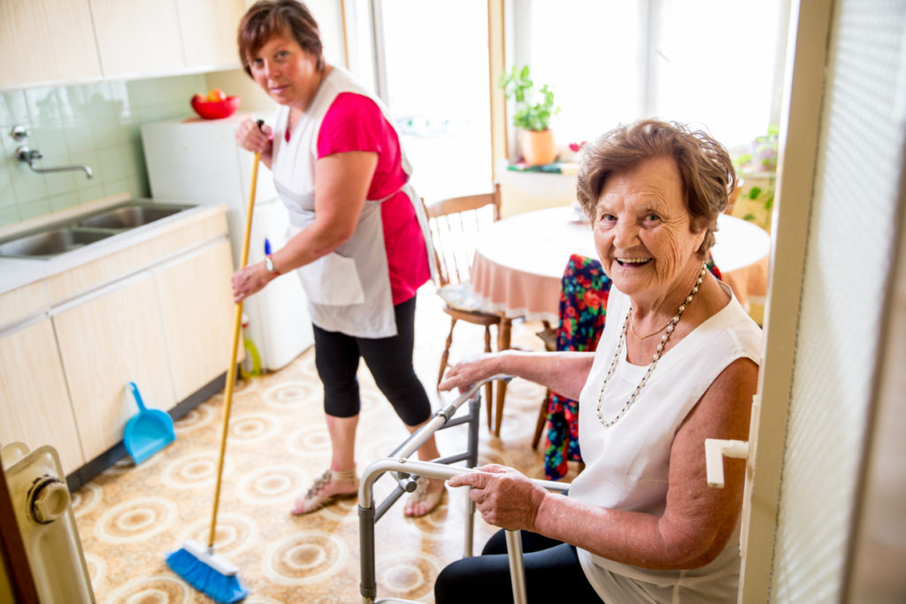 Caregiver Doing the Chores